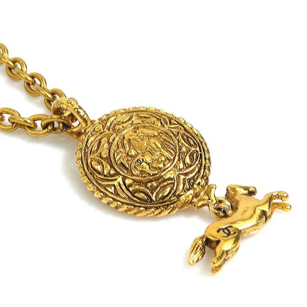 CHANEL Gold Logo Necklace - Picture 2 of 10